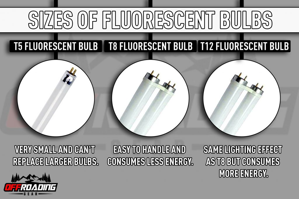 sizes of fluorescent tubes