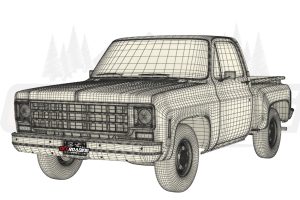 mesh model of vehicle snorkel