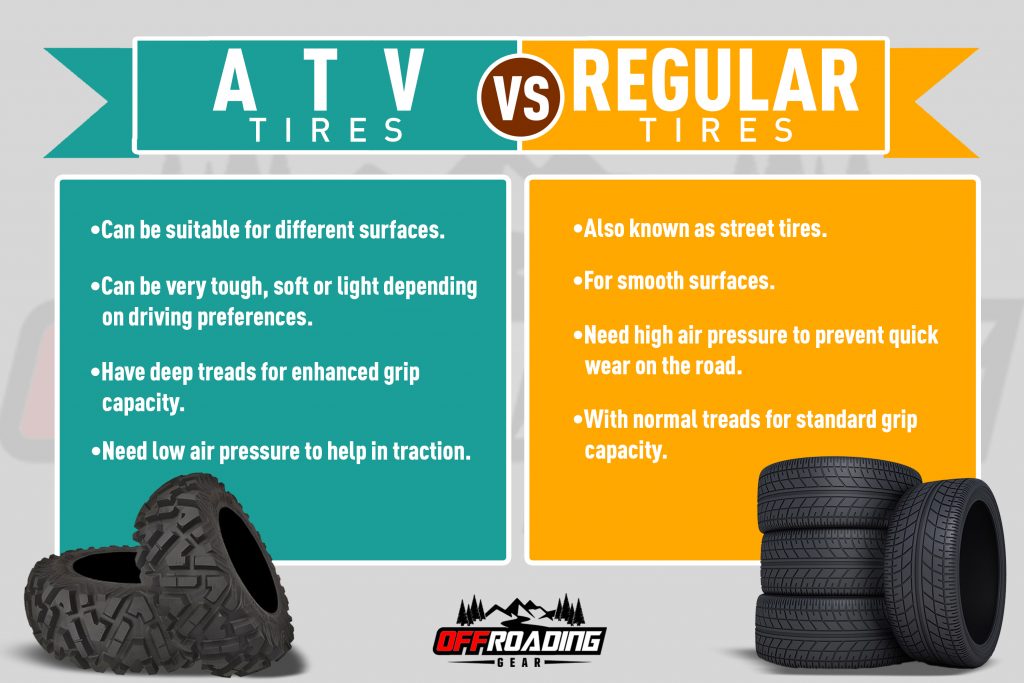 atv tires vs road tires