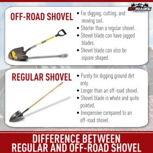 regular shovel vs off road shovel