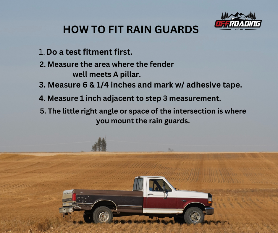 truck window rain guards installation