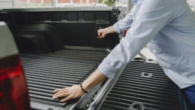 empty truck bed